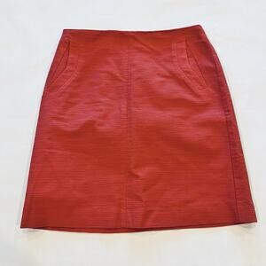 Ann Taylor Women's Size 2 Pencil Skirt Dark Pink/Red Ribbed